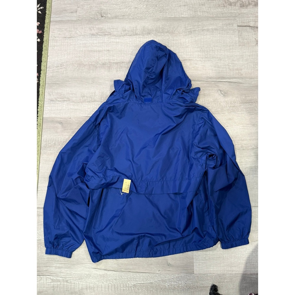 Eddie Bauer Windbreaker Jacket Mens XL Blue Gorpcore Vintage Hooded Full Zip - Picture 3 of 8